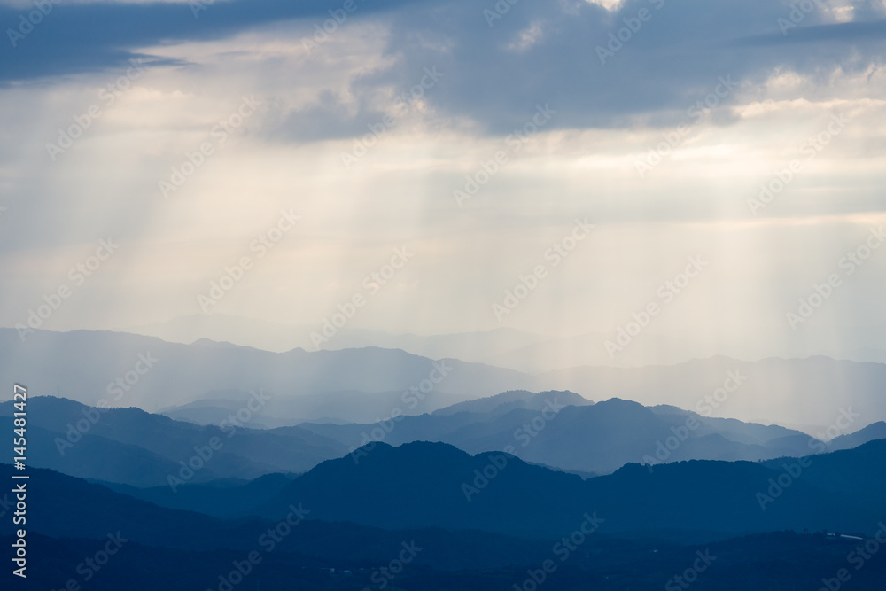 Mountain at evening