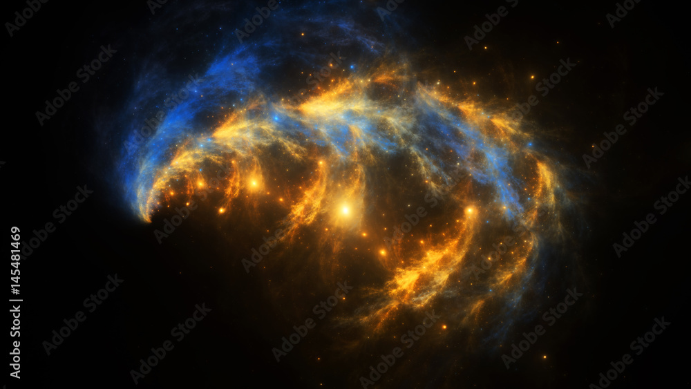 Obraz premium Abstract fractal illustration looks like galaxies