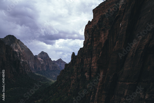A Dark Stormy Day in Zion Canyon National Park