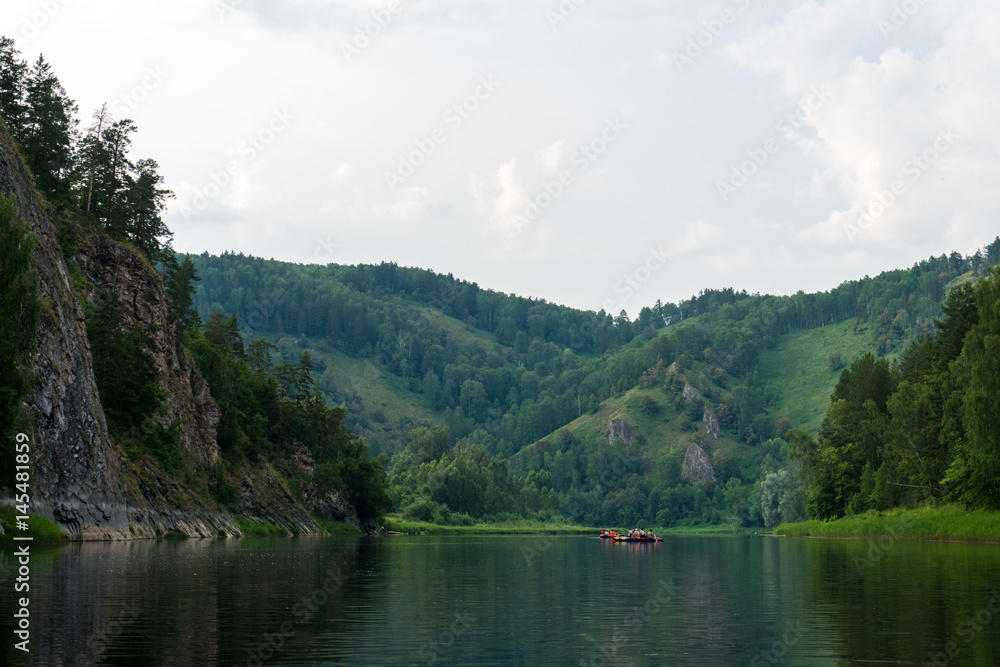 Rafting on the river in the area of the Shulgantash Nature Reserve