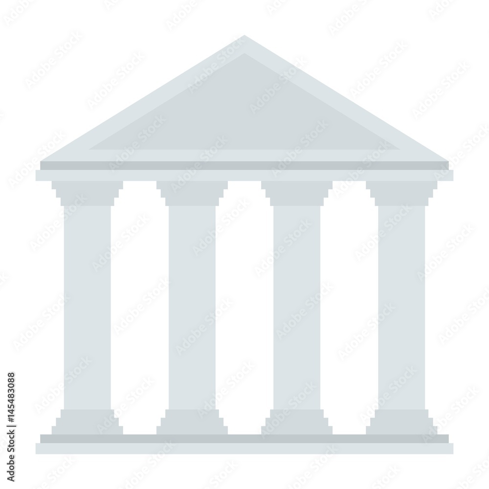 Fototapeta premium bank building icon over white background. vector illustration