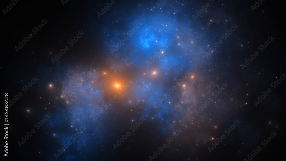 Abstract fractal illustration looks like galaxies Abstract fractal illustration looks like galaxies
