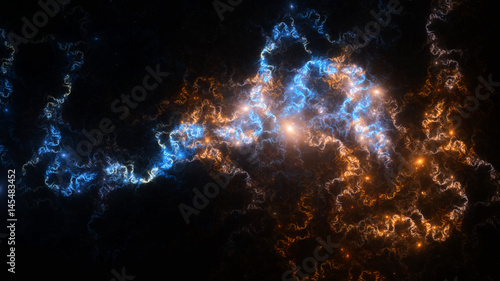 Abstract fractal illustration looks like galaxies