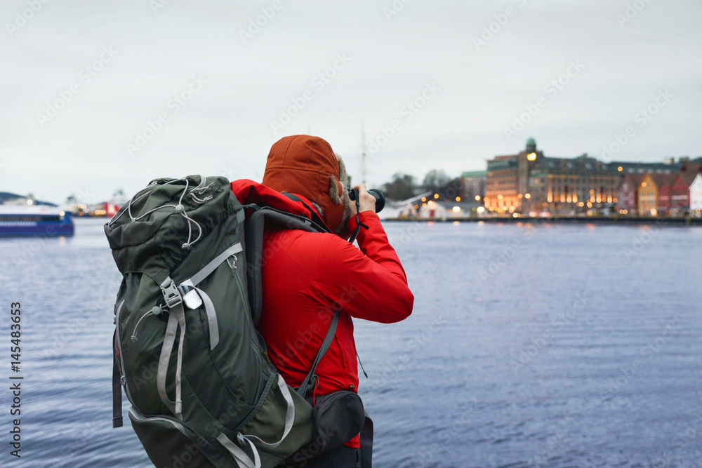 Young photographer turist concept Young photographer turist concept