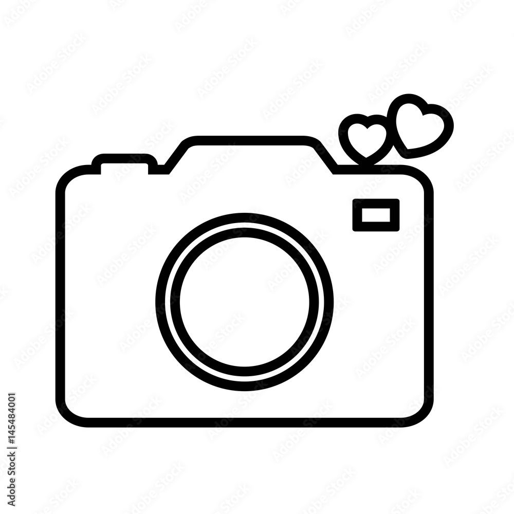 photographic camera icon over white background. vector illustration photographic camera icon over white background. vector illustration