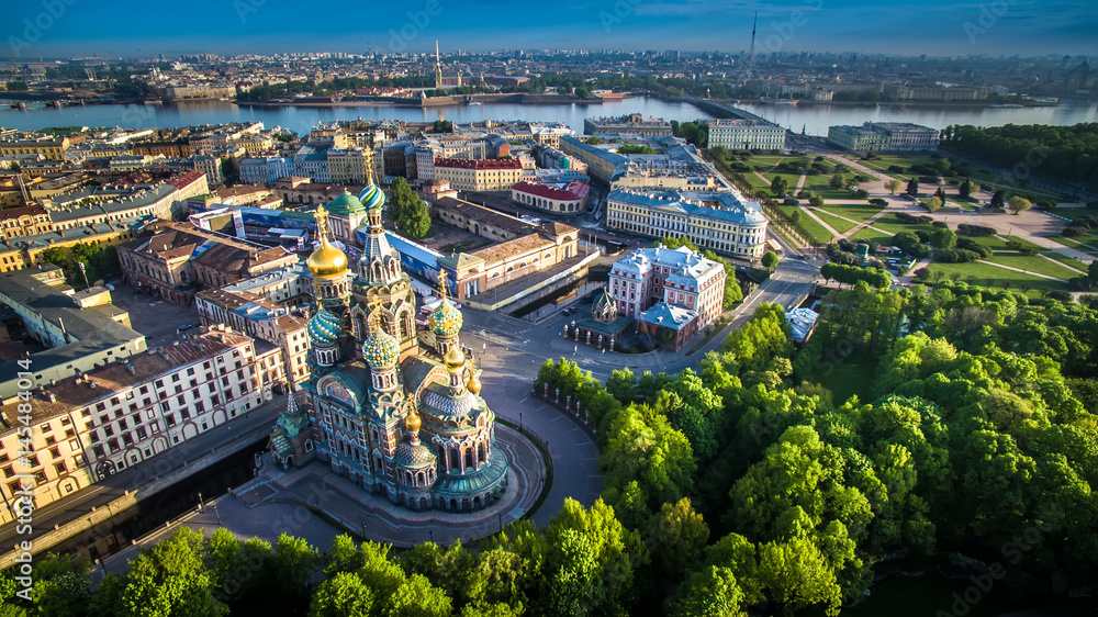 Obraz premium Kościół Zbawiciela na krwi w St Petersburg, Rosja