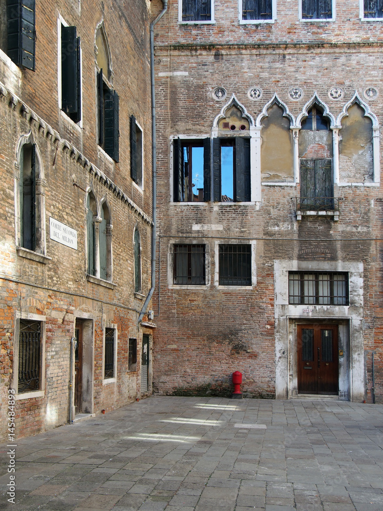 venice Corte Seconda del Milion medieval courtyard  marco polo