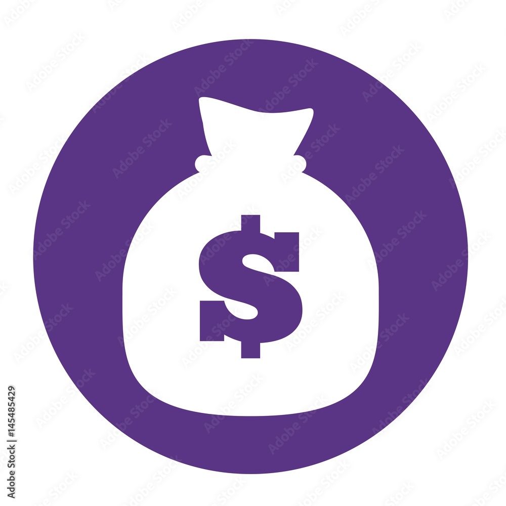 money sack icon over white background. vector illustration money sack icon over white background. vector illustration