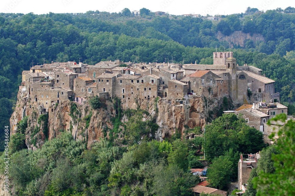 Calcata, a famous hamlet in the province of Viterbo in Italy