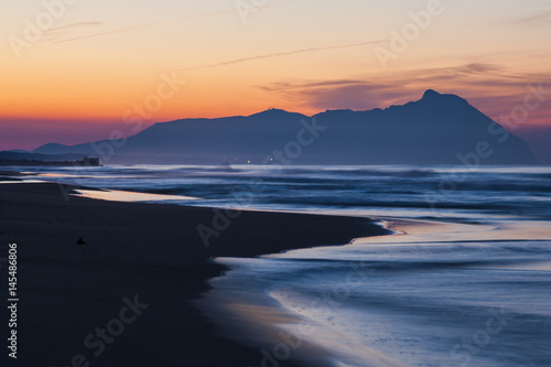 Quadro su tela Beach of the Circeo in the province of Latina, Italy.