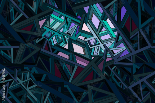 Abstract mysterious futuristic background with geometric elements