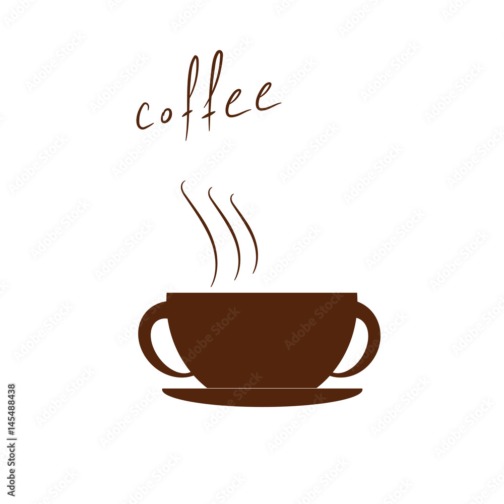 Coffee cup simple vector icon
