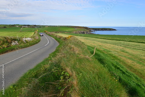 The coastline of southern Ireland in springtime along the Copper route