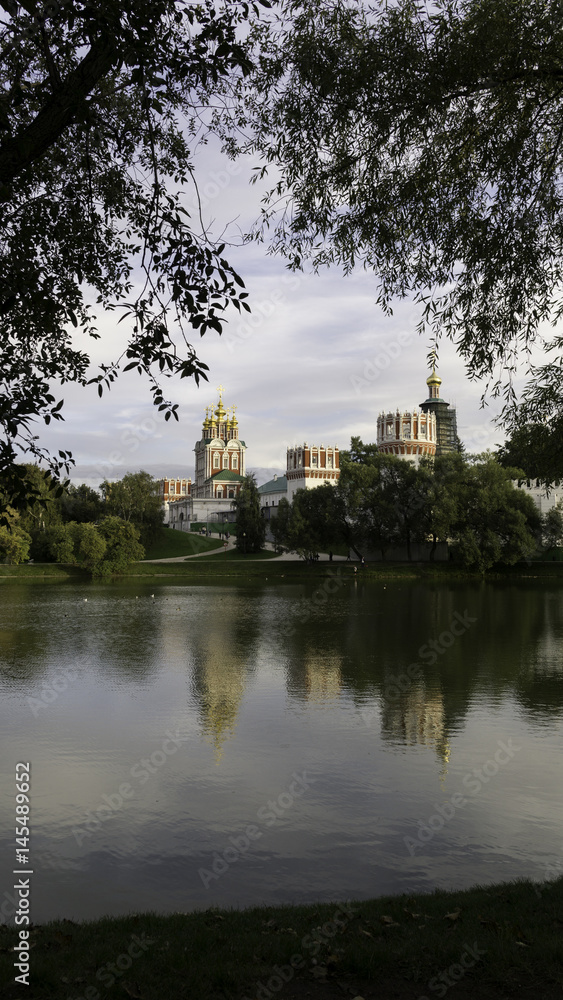 Novodevichy Convent at springtime, Moscow, Russia.