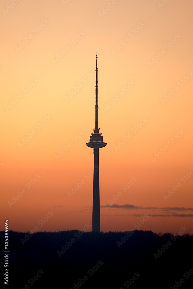 Obraz premium Tv tower silhouette