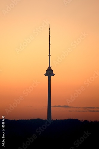 Tv tower silhouette