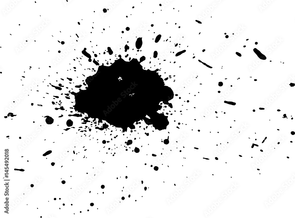 Ink stain. Black Paint Spot . Ink stain. Black Paint Spot .