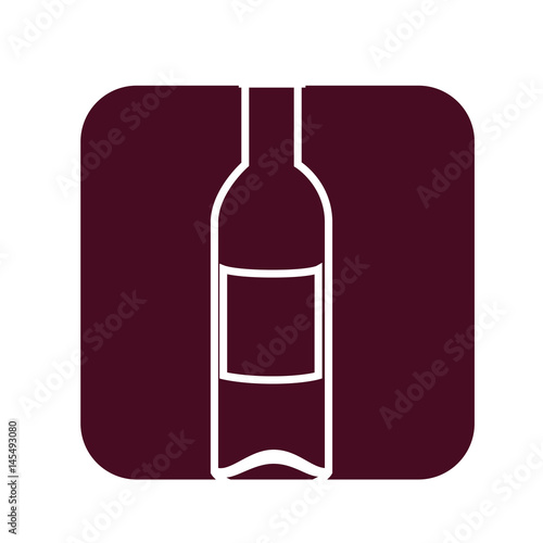Wine bottle drink icon vector illustration graphic design