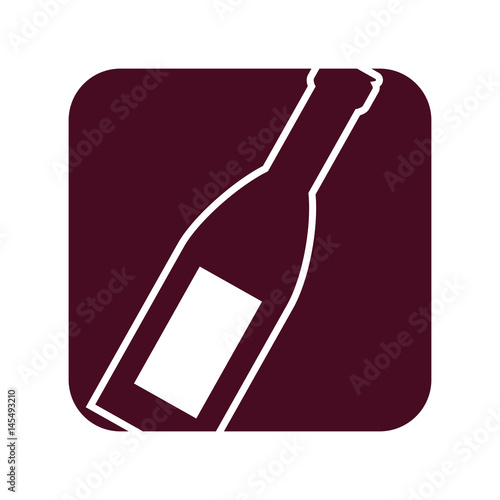 Wine bottle drink icon vector illustration graphic design