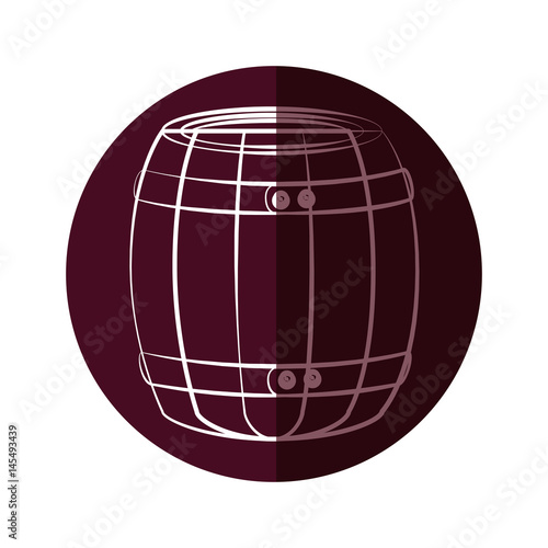 Wine wooden barrel icon vector illustration graphic design
