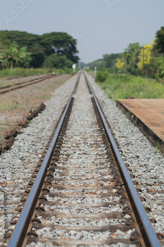 Railway / railroad track train old construction