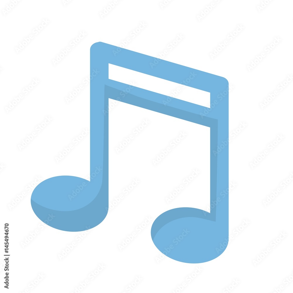 musical note icon over white background. vector illustration musical note icon over white background. vector illustration