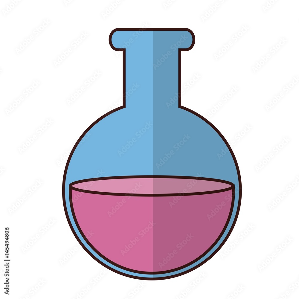chemical flask icon over white background. colorful design. vector illustration chemical flask icon over white background. colorful design. vector illustration
