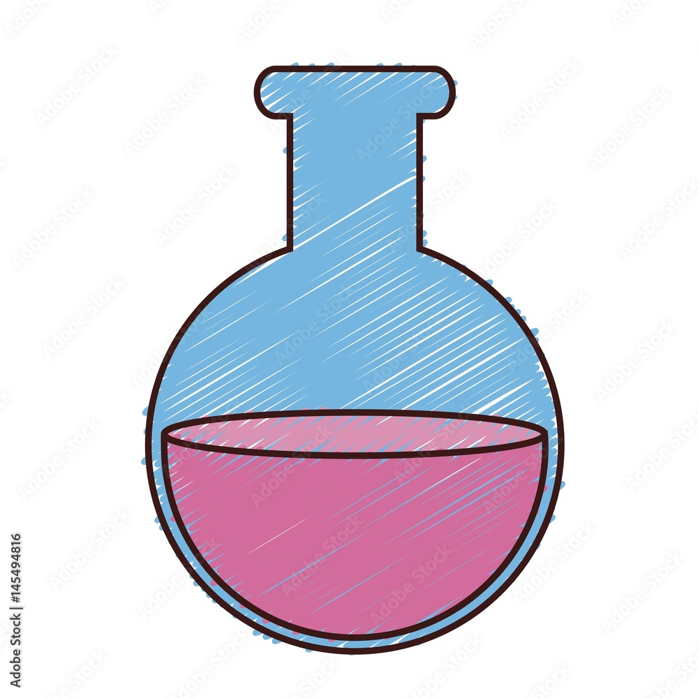 chemical flask icon over white background. colorful design. vector illustration chemical flask icon over white background. colorful design. vector illustration