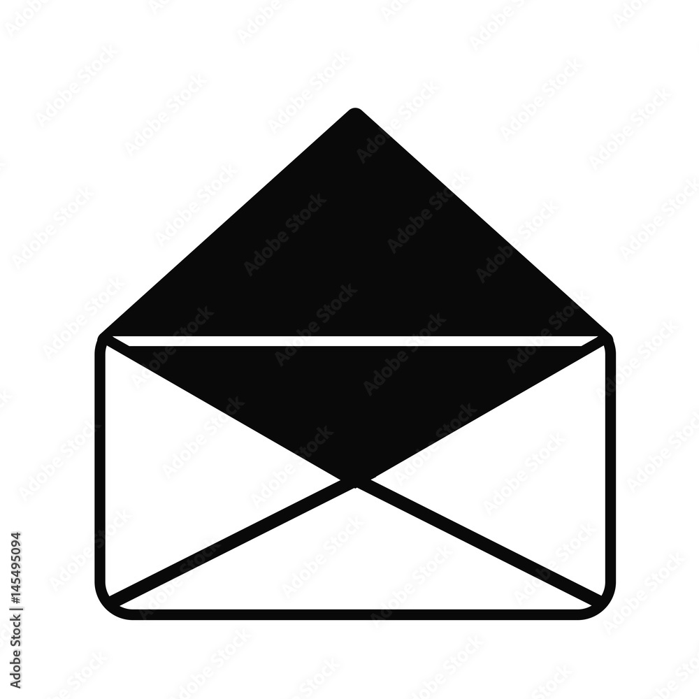envelope icon over white background. vector illustration envelope icon over white background. vector illustration