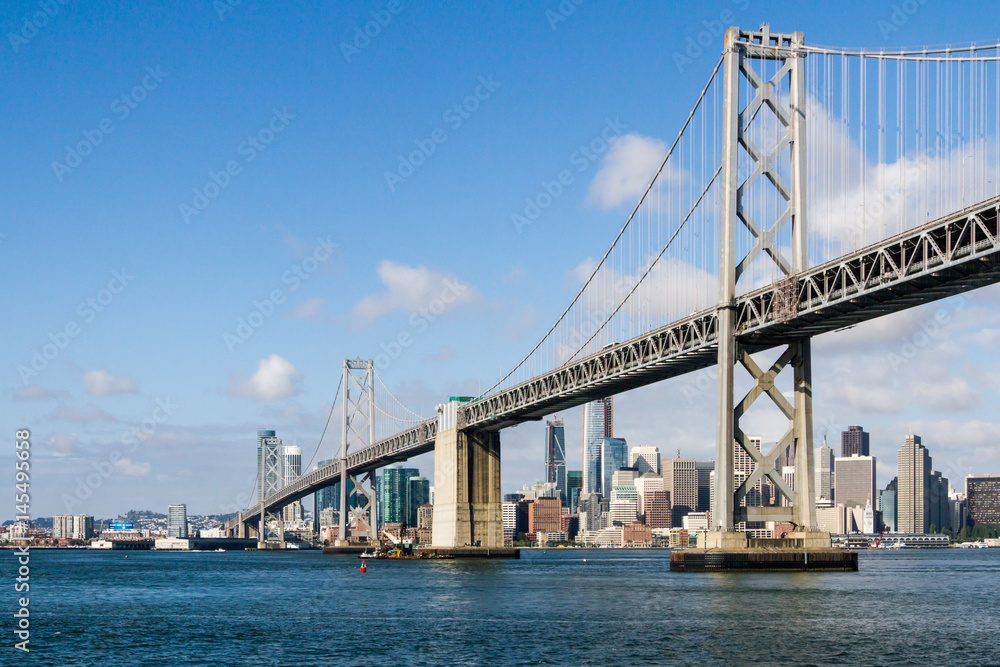 The Bay Bridge and San Francisco Skyline