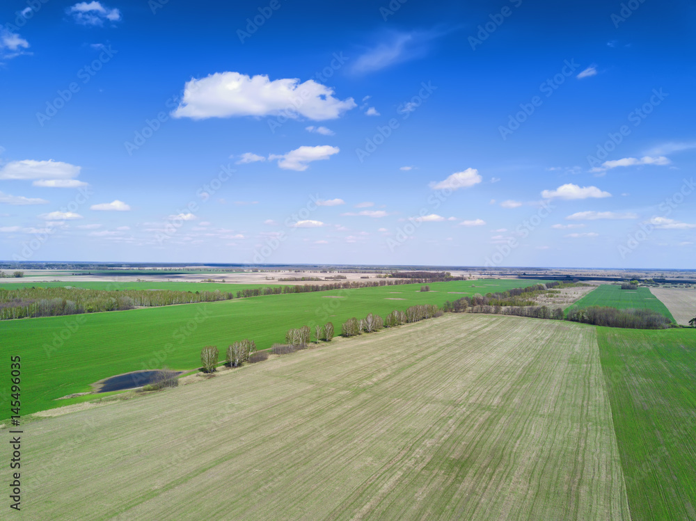 farming field , aerial view