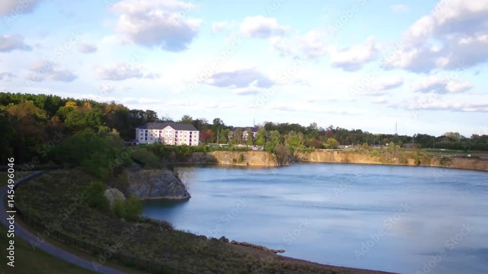 Breeze on the quarry on a sunny day Breeze on the quarry on a sunny day