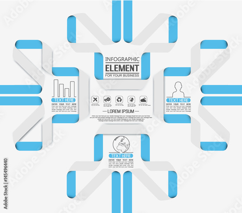 ELEMENT FOR INFOGRAPHIC  TEMPLATE GEOMETRIC FIGURE THREE OPTIONS  THIRD EDITION BLUE