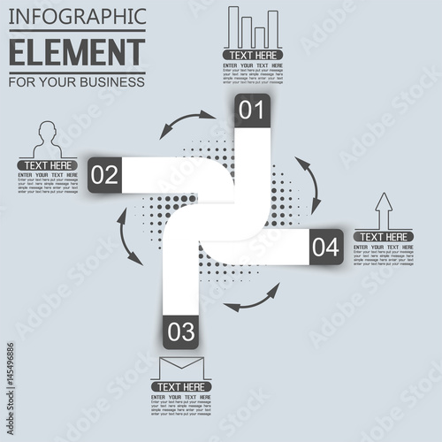 ELEMENT FOR INFOGRAPHIC  TEMPLATE GEOMETRIC FIGURE THIRD EDITION  BLACK