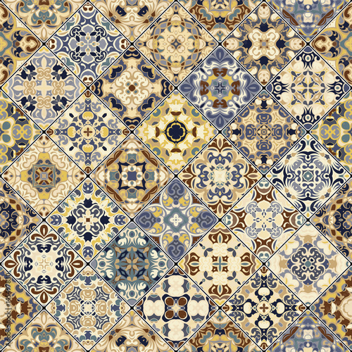 Square scraps in oriental style.