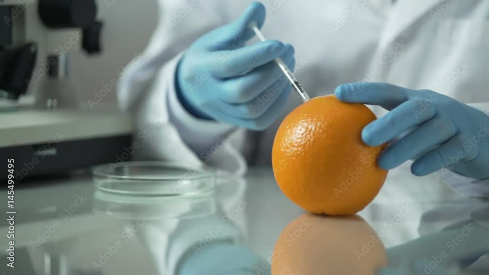 Cosmetologist extracting essential oils from orange, citrus vitamin products Cosmetologist extracting essential oils from orange, citrus vitamin products