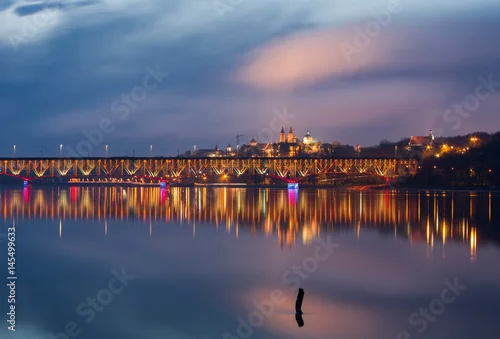 Obraz Płock - widok na most i Wzgórze Tumskie