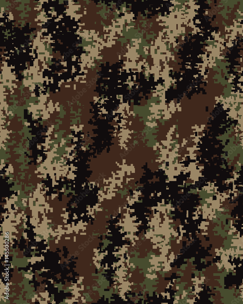 Digital fashionable camouflage pattern, military print .Seamless illustration, wallpaper