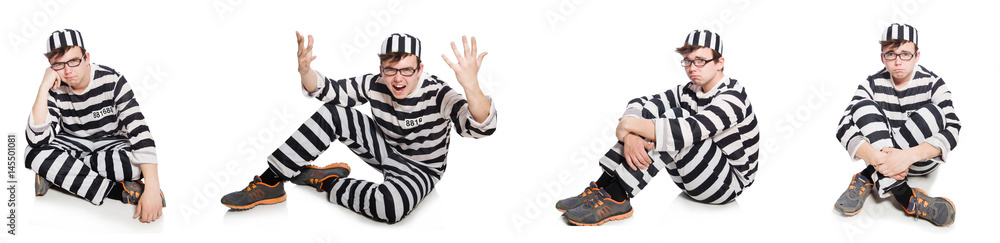 Funny prison inmate in concept Funny prison inmate in concept