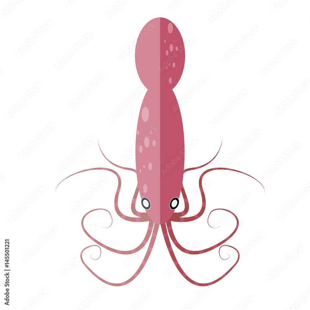 Icon of squid drawn Icon of squid drawn