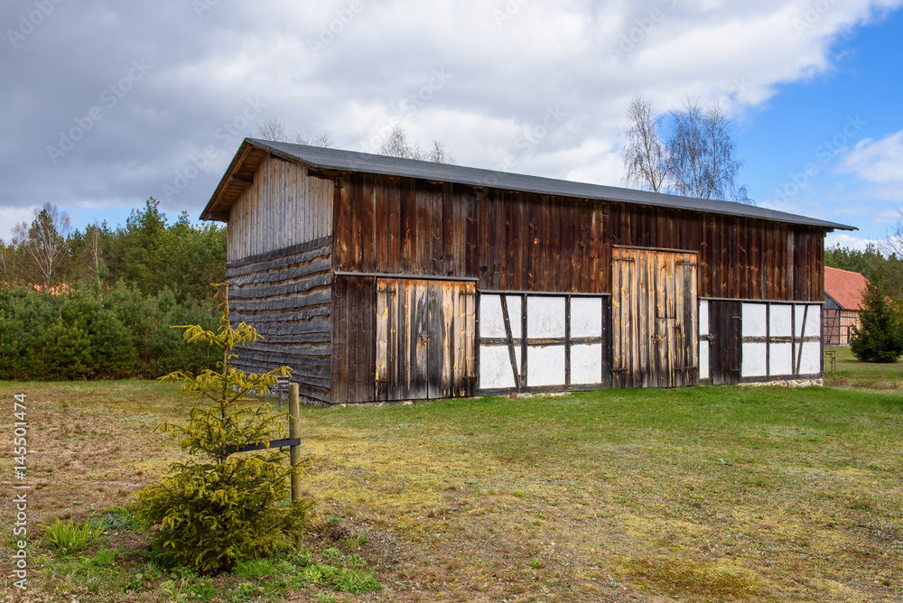 Old wooden house in Kashubian Ethnographic Park in Wdzydze Kiszewskie. Poland. Old wooden house in Kashubian Ethnographic Park in Wdzydze Kiszewskie. Poland.