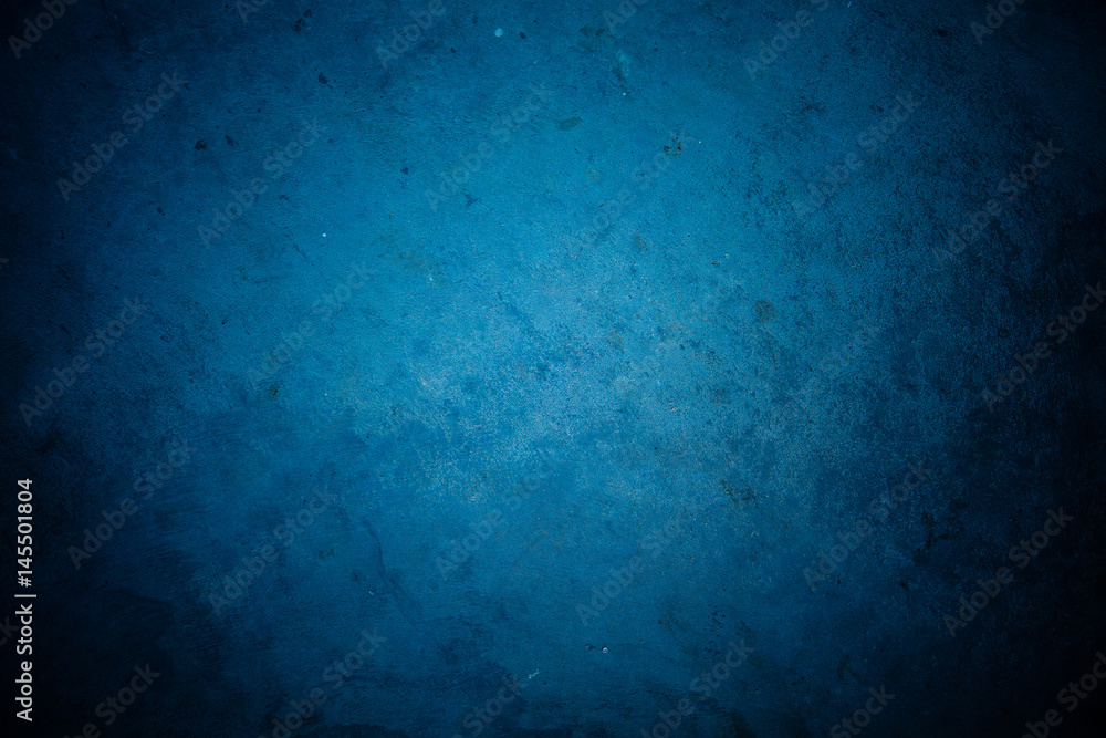 Fototapeta premium Blue textured concrete wall background