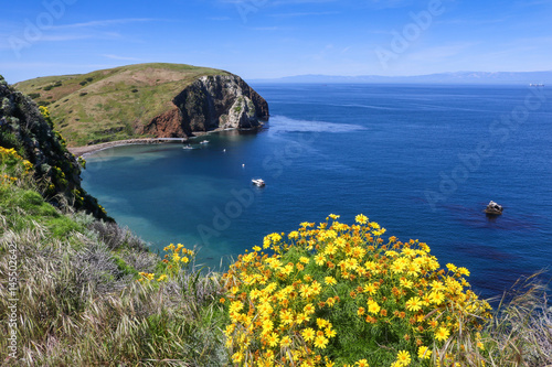 Cuadro en lienzo Scorpion Anchorage on Santa Cruz, Channel Islands National Park