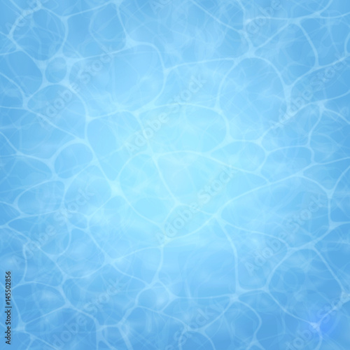 Summer background. Texture of water surface. Pool water. Overhead view. Vector illustration nature background.