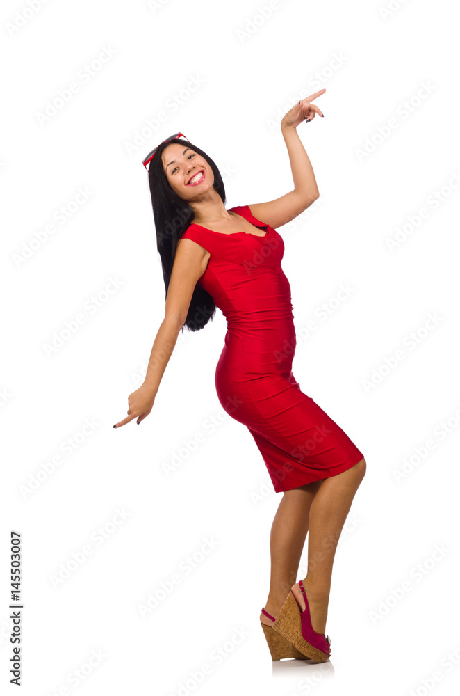 Nice woman model isolated on the white background Nice woman model isolated on the white background