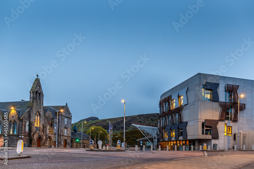 Canvas Print Scottish contemporary parliament in Edinburgh