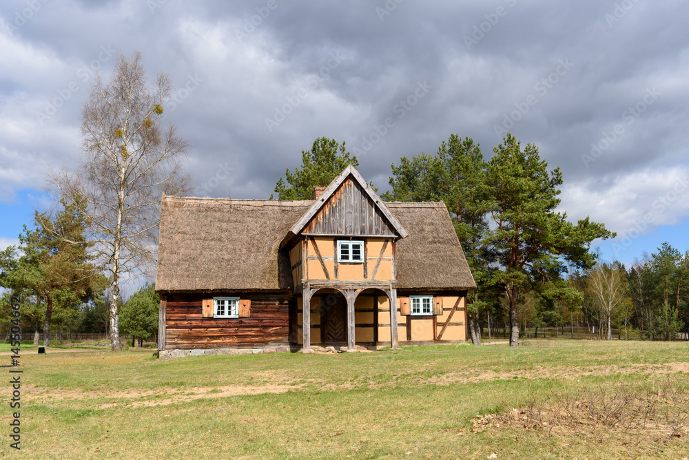 Old house in Kashubian Ethnographic Park in Wdzydze Kiszewskie. Poland. Old house in Kashubian Ethnographic Park in Wdzydze Kiszewskie. Poland.