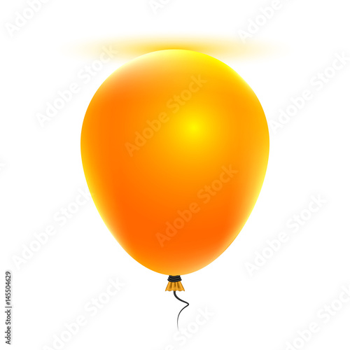 Orange helium balloon