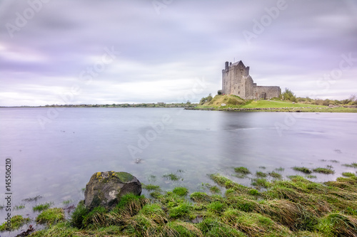 views to irish dunguaire castle located at galway bay, Ireland