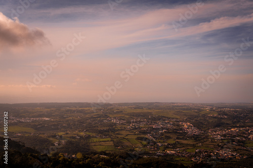 Vista aérea de Lisboa y zona de Portugal